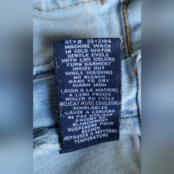 2 /$15 Bongo Stonewash Stretch Denim Shorts Low rise Long US Size 7 - Picture 9 of 11